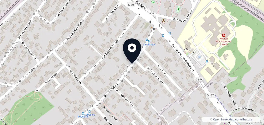 Aperçu de l’adresse de 26 Rue des Rabats 92160 Antony