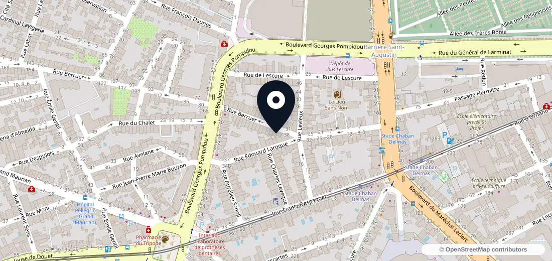 Aperçu de l’adresse de 42 Rue Berruer 33000 Bordeaux