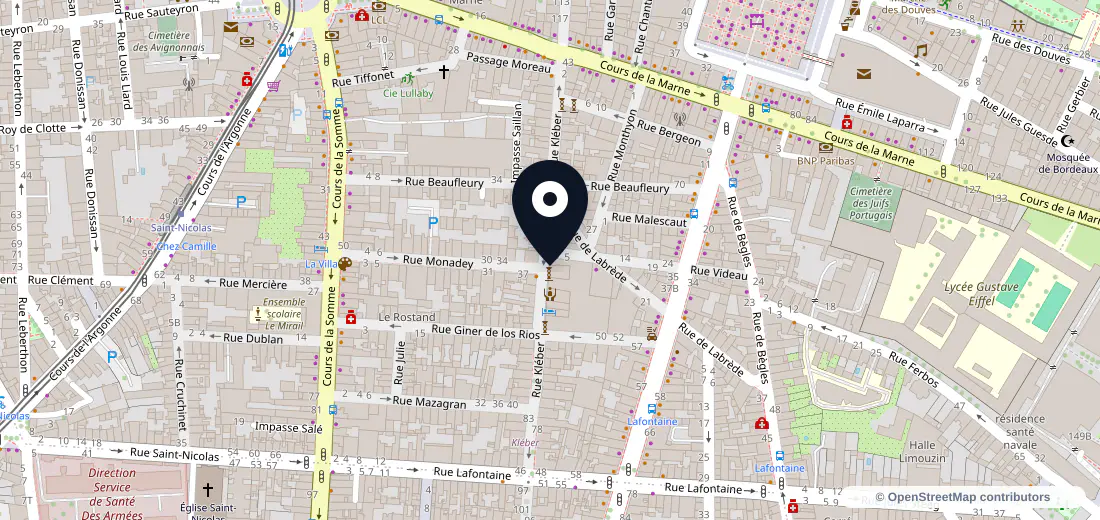 Aperçu de l’adresse de 42 Rue Kléber 33800 Bordeaux