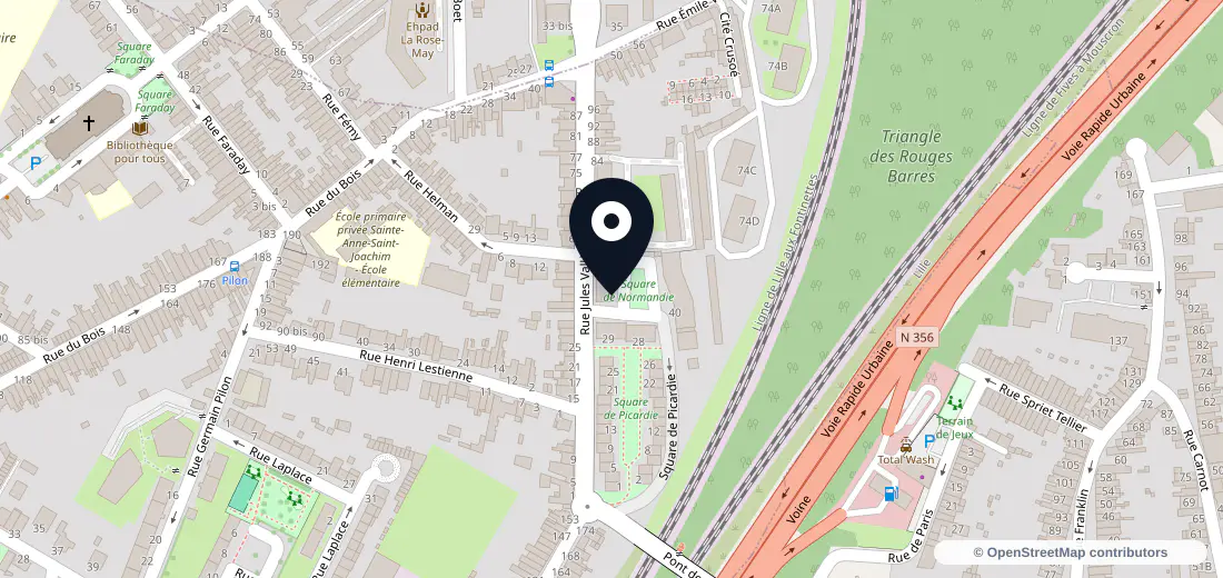 Aperçu de l’adresse de 1 Square de Normandie 59800 Lille