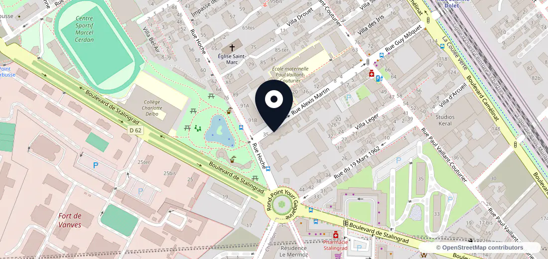 Aperçu de l’adresse de 35 Rue Alexis Martin 92240 Malakoff