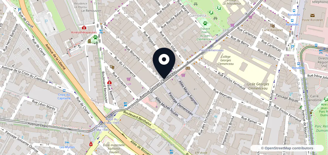 Aperçu de l’adresse de 50 Avenue Georges Clémenceau 34000 Montpellier