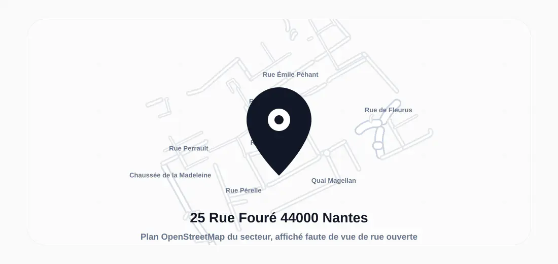 Vue du bâtiment ou de la rue de 25 Rue Fouré 44000 Nantes