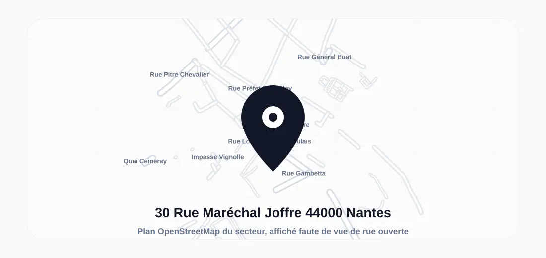 Vue du bâtiment ou de la rue de 30 Rue Maréchal Joffre 44000 Nantes