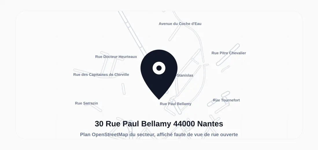 Vue du bâtiment ou de la rue de 30 Rue Paul Bellamy 44000 Nantes