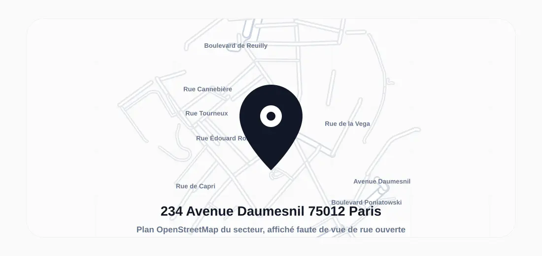 Aperçu de l’adresse de 234 Avenue Daumesnil, 75012 Paris
