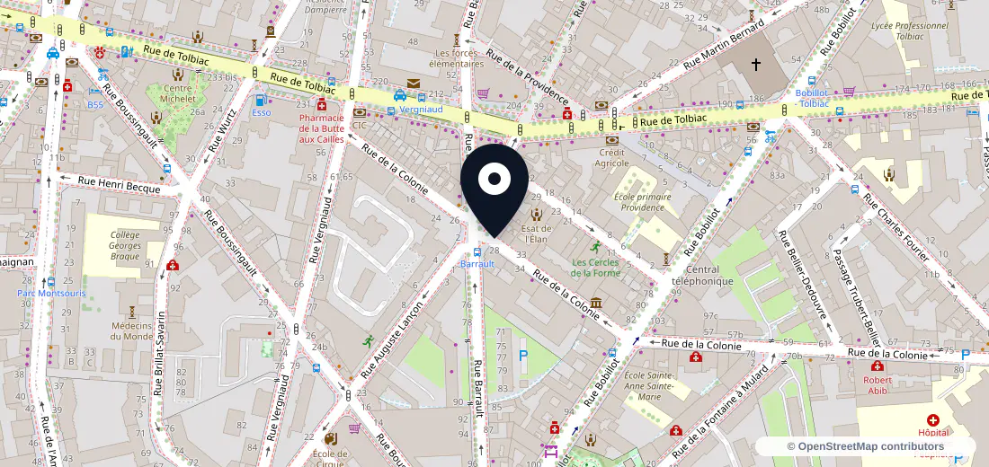 Aperçu de l’adresse de 27 Rue de la Colonie 75013 Paris