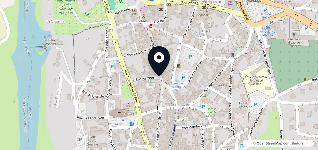 Aperçu de l’adresse de 1 Rue Porte de Paris, 79100 Thouars